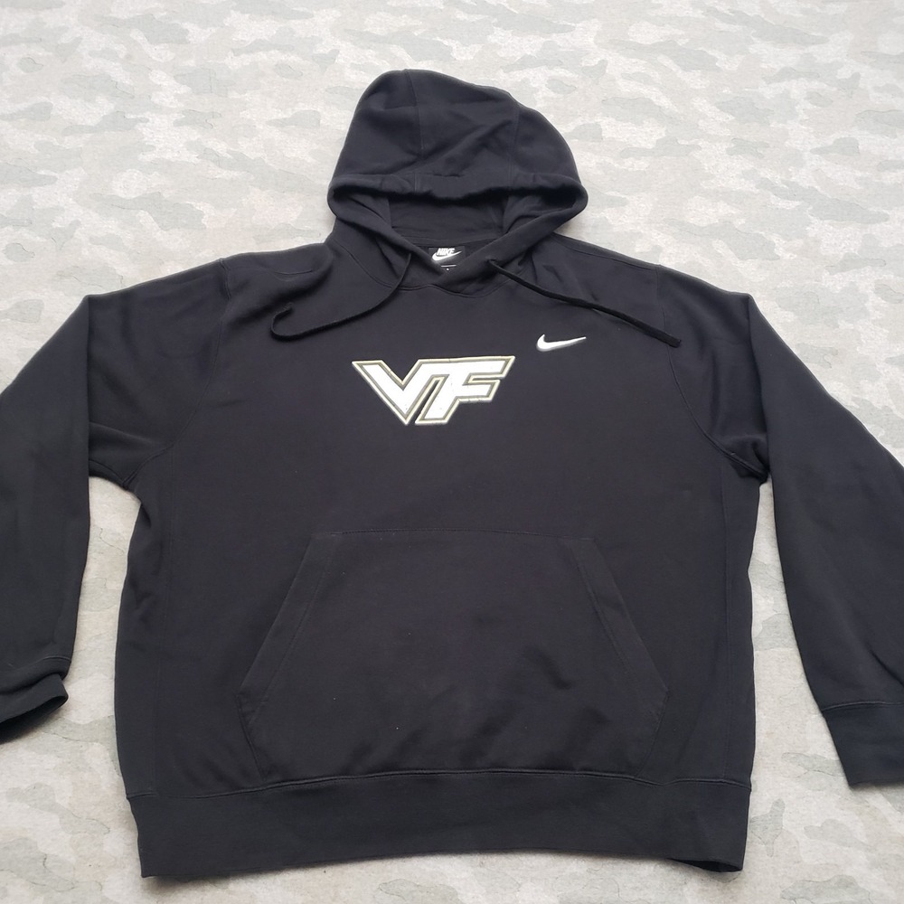 Nike Sweatshirt Mens‎ Large Black Pullover Hoodie Pocket Vallivue Falcons